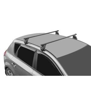 Багажник на гладкую крышу для SKODA Octavia 2013-2019 с прямоуг. стальными перемычками 1,2м в пластике от Люкс (790326)