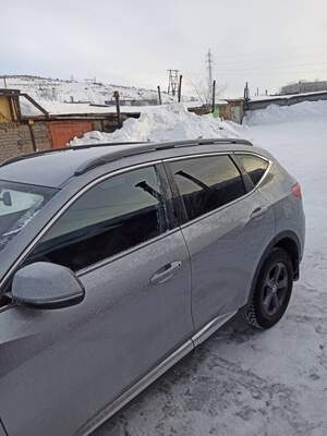 Рейлинги «APS» продольные алюминиевые для HAVAL F7 (2019-н.в.) черные