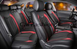 Комплект накидок «URBAN PLUS PREMIUM» черный/черный/красный (25076) 22556