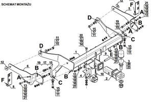Фаркоп Chevrolet Captiva 2013-2018 шаровый узел под американский квадрат с фланцевым шаром