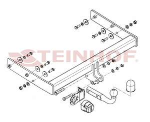 Фаркоп Volkswagen Transporter T5 2003-2015, Transporter T6 2015-, Volkswagen Caravelle T5 2003-2015, Caravelle T6 2015-, Volkswagen Multivan T5 2003-2015,
