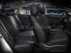 Комплект каркасных чехлов 5D «SHELL PLUS» черный/черный/серый 22514