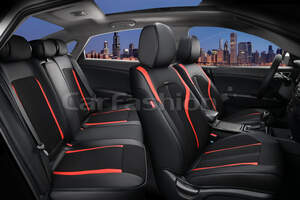 Комплект каркасных чехлов 5D «CORRIDA PLUS» черный/черный/красный 27019 Комплект каркасных чехлов 5D «CORRIDA PLUS» черный/черный/красный 27019