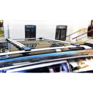 Багажные поперечины WingCarrier V1 на рейлинги OPEL Zafira Life (2017-н.в.) с замком, серебристые