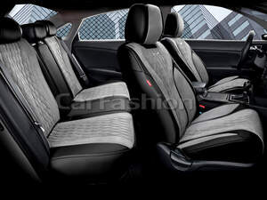 Комплект каркасных чехлов 5D «SYMBOL PLUS» серый/черный/серый 27254