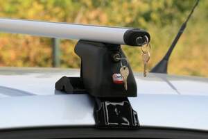 Багажник DROMADER D4 креп.за двер.проемы SUBARU Legacy (BW) mk VI (2020-н.в.) Sedan(аэродинамич.дуги с замком)