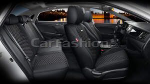 Комплект каркасных чехлов 5D «ROVER PLUS» черный/черный/серый 27269