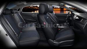 Комплект каркасных чехлов 5D «ROVER PLUS» черный/черный/синий 27270