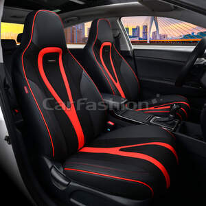 Каркасные чехлы фронт 5D «INTEGRAL» черный/черный/красный 26158