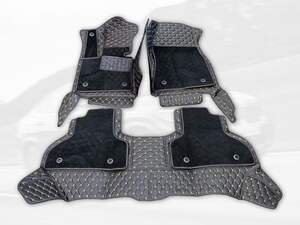 Коврики 5D из экокожи для Land Rover Range Rover Sport (2009-2013 ) черный/бежевый 70151