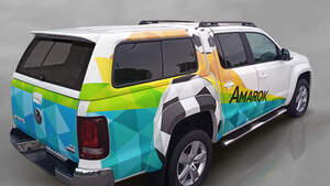 Рейлинги «APS» продольные алюминиевые для VW AMAROK (2010-н.в.) черные