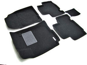 Коврики в салон текстильные Euromat 3D Business TOYOTA Rav 4 (2006-2013)/Rav 4 Long (2006-2013), черные (5 шт.)