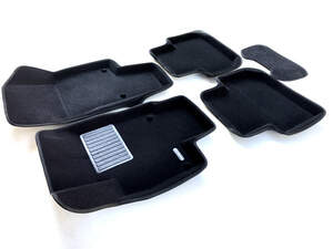 Коврики в салон текстильные Euromat 3D Business VOLKSWAGEN Tiguan (2017-),укороченные, черные (5 шт.)