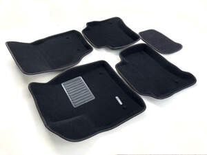 Коврики в салон текстильные Euromat 3D Business VOLKSWAGEN Touareg (2006-2009), черные (5 шт.)