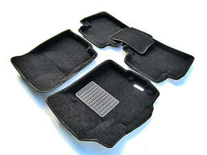 Коврики в салон текстильные Euromat 3D Business MITSUBISHI Outlander XL (2005-2012), черные (5 шт.)