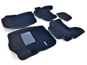 Коврики в салон текстильные Euromat 3D Business NISSAN Pathfinder (2004-2013), черные (5 шт.)