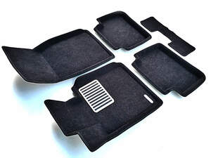 Коврики в салон текстильные Euromat 3D lux BMW 1 (F20) (2011-2018), черные (5 шт.)