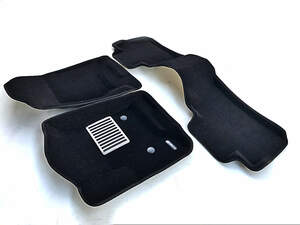 Коврики в салон текстильные Euromat 3D lux CHEVROLET TAHOE (2015-2018), черные (4 ряда + в багажник) (3 шт.)