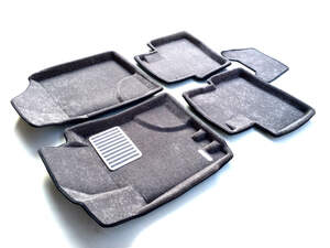 Коврики в салон текстильные Euromat 3D lux HYUNDAI i30 (2009-2011), серые (5 шт.)