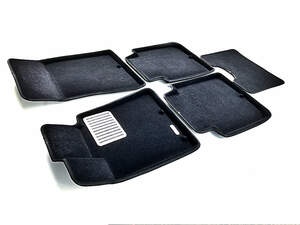 Коврики в салон текстильные Euromat 3D lux HYUNDAI Equus (2013-2017), черные (5 шт.)