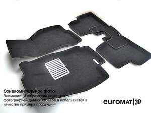 Коврики в салон текстильные Euromat 3D lux SUBARU Outback III (2002-2009), черные (5 шт.)