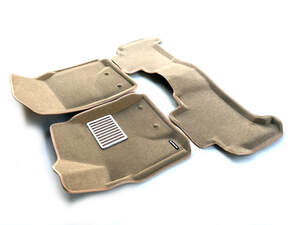 Коврики в салон текстильные Euromat 3D lux TOYOTA Land Cryiser 200 (2007-2012), бежевые (3 шт.)