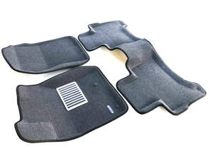 Коврики в салон текстильные Euromat 3D lux TOYOTA Land Cruiser Prado 120 (2003-2010), серые (5 шт.)