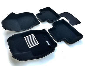 Коврики в салон текстильные Euromat 3D lux VOLVO S 80 (2006-2018), черные (5 шт.)