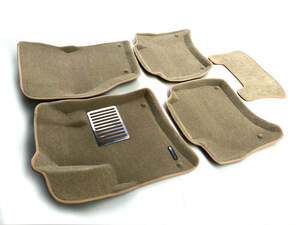 Коврики в салон текстильные Euromat 3D lux PORSCHE Volkswagen Touareg (2010-2018), бежевые (5 шт.)