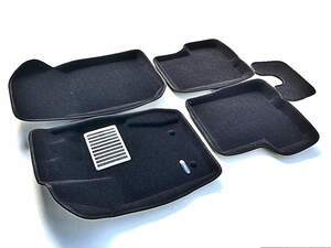 Коврики в салон текстильные Euromat 3D lux RENAULT Duster (2011-2018), черные (5 шт.)