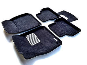 Коврики в салон текстильные Euromat 3D lux SAAB 9-5 (2005-2012), черные (5 шт.)