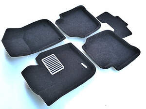 Коврики в салон текстильные Euromat 3D lux SKODA Superb (2009-2015), черные (укороченные передние) (5 шт.)