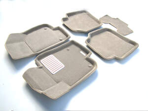 Коврики в салон текстильные Euromat 3D lux SKODA Superb (2009-2015), бежевые (5 шт.)