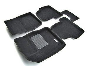 Коврики в салон текстильные Euromat 3D Business FORD Focus 3 HB/SD/WAG (2011-2017), черные (5 шт.)