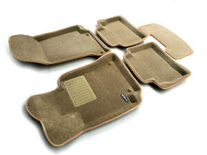 Коврики в салон текстильные Euromat 3D Business MERCEDES E-class W213 (2016-н.в.), беж. (5 шт.)