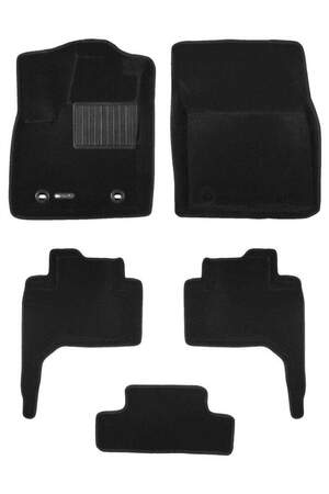 Коврики в салон текстильные Euromat 3D Business TOYOTA LC 300 (2021-) (с креп.) серые