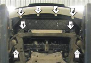 Защита MOTODOR радиатора BMW X5 (e70) 2010-2013 Внедорожник
