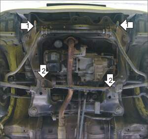 Защита MOTODOR двигателя, КПП Daihatsu Sirion 1998-2005 Хэтчбек Защита MOTODOR двигателя, КПП Daihatsu Sirion 1998-2005 Хэтчбек