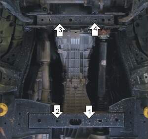 Защита MOTODOR КПП Ford Ranger 2011- Пикап