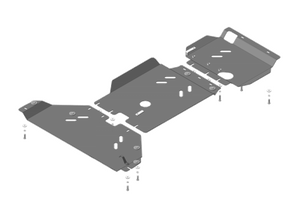 Усиленная защита картера двигателя, переднего дифференциала, КПП, раздаточной коробки (3 мм, сталь) для Ford Ranger 2011-