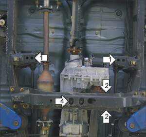 Защита MOTODOR разд.коробки Great Wall Deer G5 2004- Пикап Защита MOTODOR разд.коробки Great Wall Deer G5 2004- Пикап