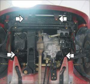 Защита MOTODOR двигателя, КПП Hafei Brio 2008- Хэтчбек Защита MOTODOR двигателя, КПП Hafei Brio 2008- Хэтчбек