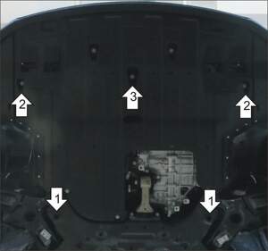 Защита MOTODOR двигателя, КПП Hyundai i30 2011-2017 Хэтчбек, универсал Защита MOTODOR двигателя, КПП Hyundai i30 2011-2017 Хэтчбек, универсал