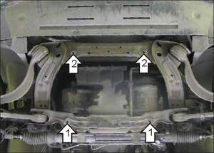 Усиленная защита картера двигателя (2 мм, сталь) для Jaguar XJ седан 2003-2009 Усиленная защита картера двигателя (2 мм, сталь) для Jaguar XJ седан 2003-2009