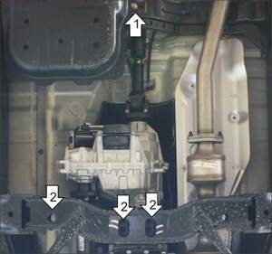 Защита MOTODOR разд.коробки KIA Mohave 2008- Внедорожник Защита MOTODOR разд.коробки KIA Mohave 2008- Внедорожник